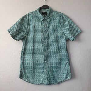 Bonobos Mens XL Slim Fit‎ Short Sleeve Button Down Shirt Leaf Print